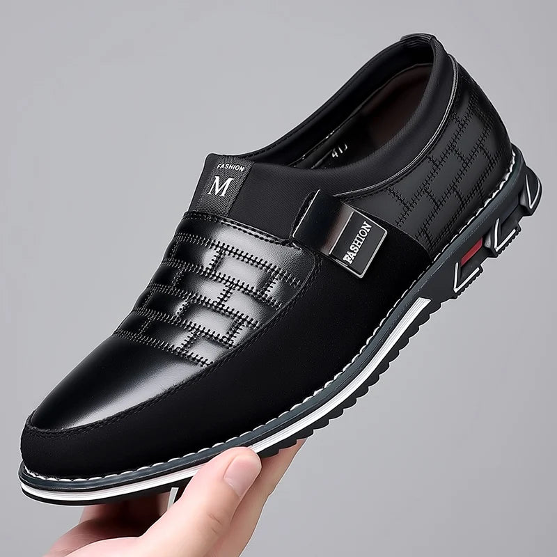 Men Business Casual Shoes Slip-on PU Leather Shoes Plus Size Formal Sneakers for Men Wedding Party Office Oxfords Dress Shoes