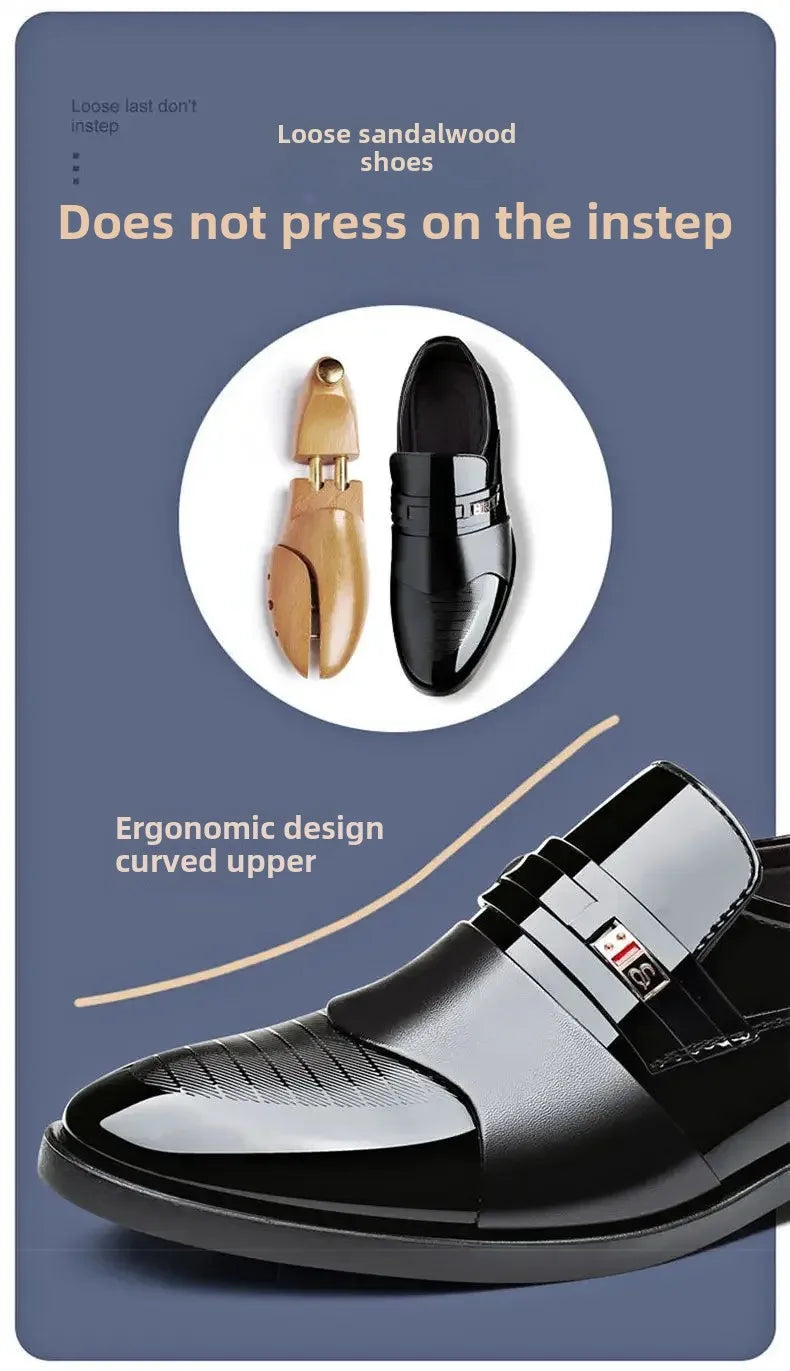 Luxury Men's Dress Shoes Elegant Mens Wedding Party High Quality Dress Shoes Social Man Dress Shoes Round Toe Office Men Loafers