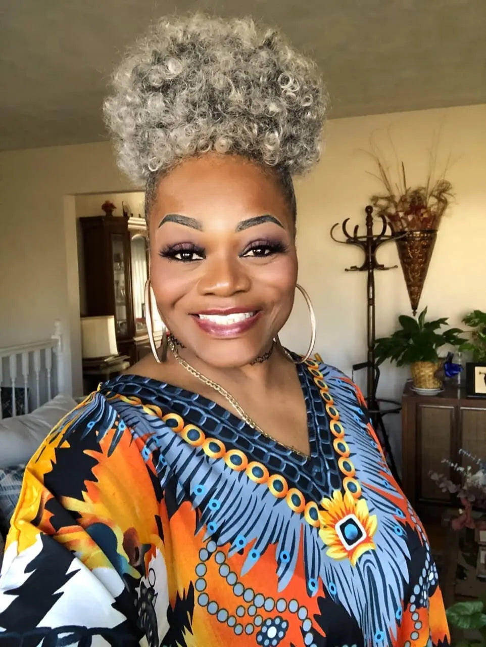 Afro Puff Drawstring Ponytail for Black Women Short Kinky Curly Afro Ponytail Synthetic Hair Puffs Afro Bun Ponytail