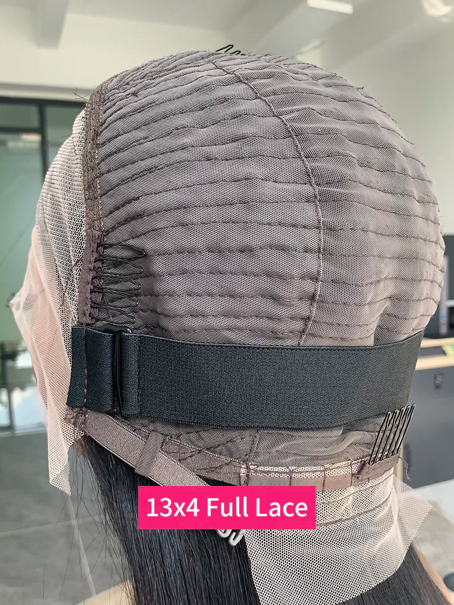 Raw Hair Vietnamese 250 Density 100 Human Hair Lace Frontal Wigs Straight Natural Black 13x6 Bob Wig Lace Front Human Hair Wigs