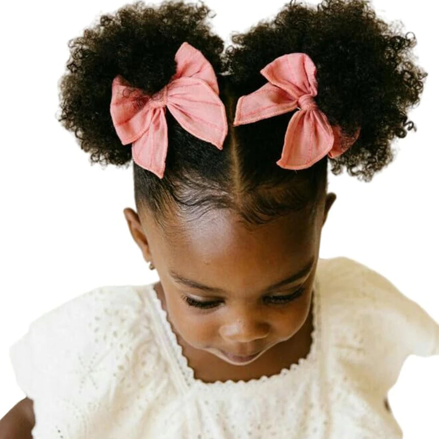 Kids Puff Ponytail Extensions 2Pcs Synthetic Small Afro Kinky Curly Hair Bun For Little Girls Comfortable Lightweight Hairpieces