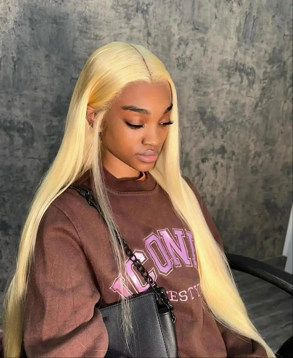 220 Density 30 Inch 613 HD Lace Frontal Wig 13x6 Blonde Human Hair Wigs Straight Transparent Lace Brazilian Remy Women Daily Use