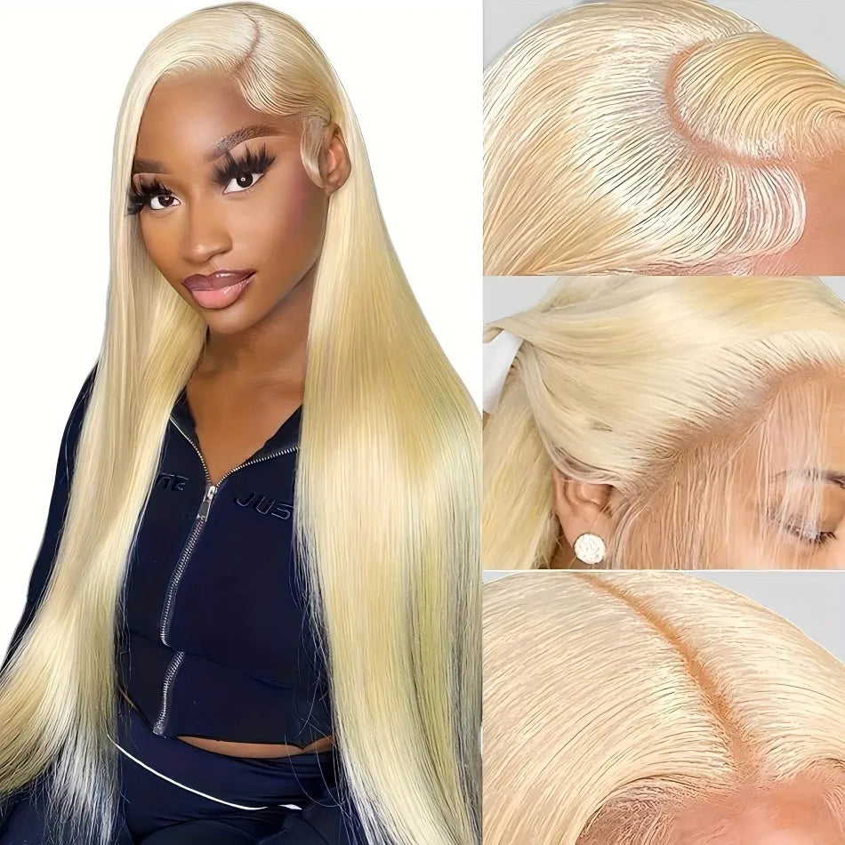 220 Density 30 Inch 613 HD Lace Frontal Wig 13x6 Blonde Human Hair Wigs Straight Transparent Lace Brazilian Remy Women Daily Use