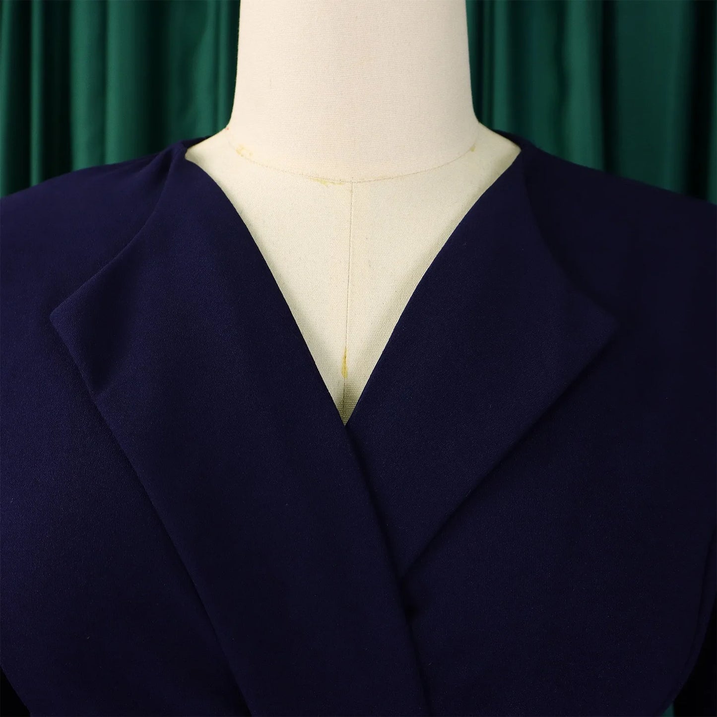 Elegant Office Ladies Dresses 2024 Autumn Fall Notched Collar Half Sleeve Belt Waisted Mid Calf Female Birthday Party Dress Midi