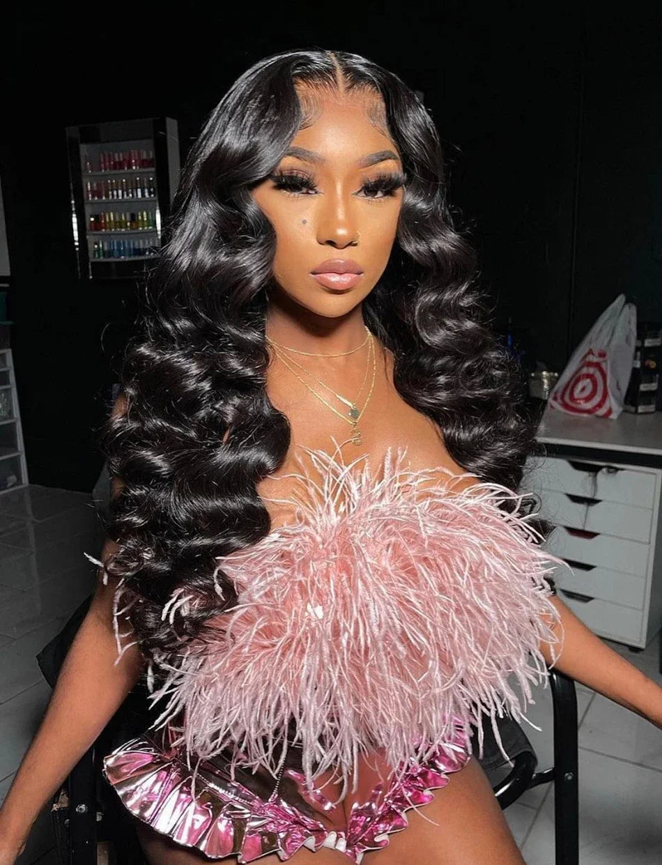 30 40 Inch Loose Deep Wave 13x6 HD Lace Frontal Human Hair Wig Transparent Curly 13x4 360 Human Hair Lace Front Wigs For Women