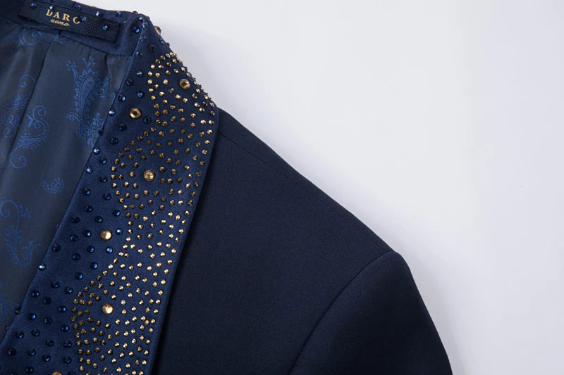 2024 High-grade Light Luxury Mens Suits Set 3 Pieces, Wedding Host Banquet Performance Party Blazer Dress with Pants Vest, S-3XL