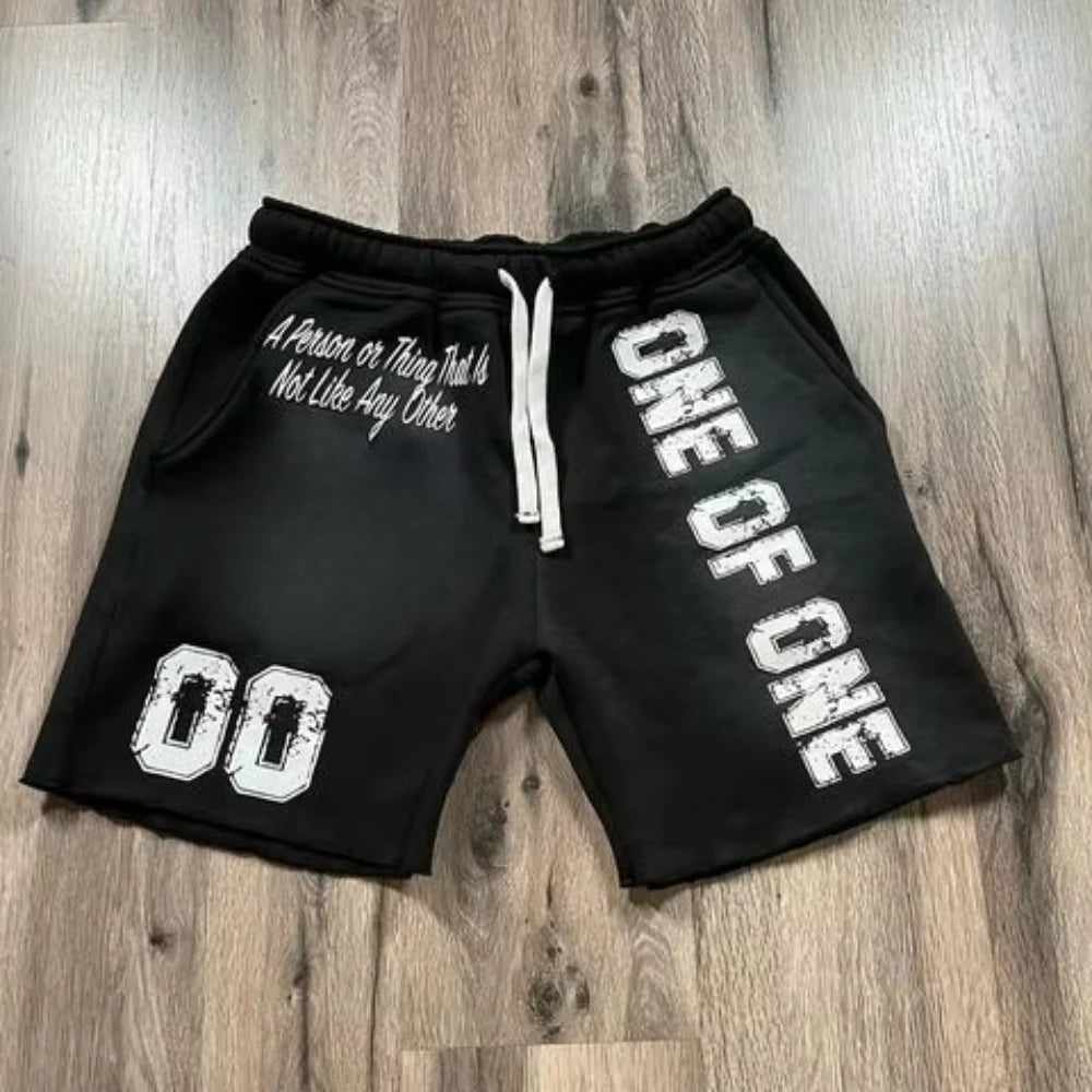 2025 retro letter-shaped drawstring casual pocket shorts loose and tight shorts for men comfortable daily beach vacation shorts