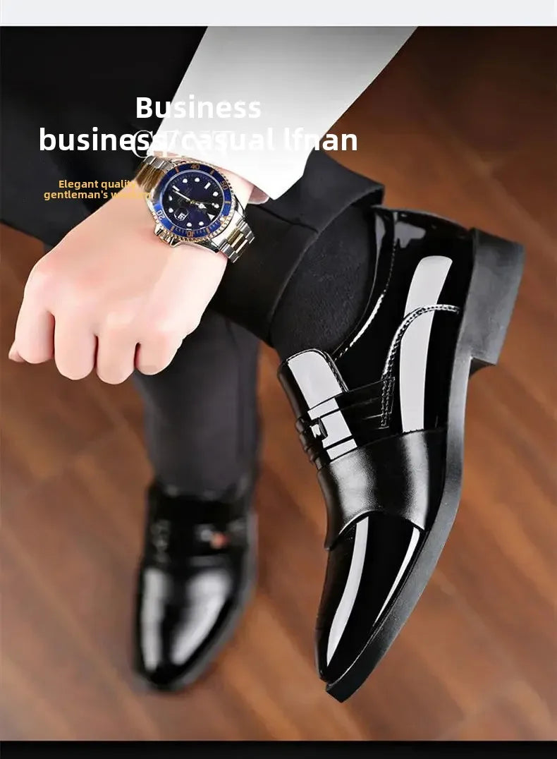 Luxury Men's Dress Shoes Elegant Mens Wedding Party High Quality Dress Shoes Social Man Dress Shoes Round Toe Office Men Loafers