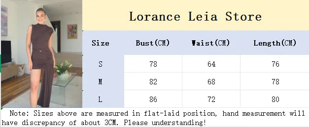 Irregular One Shoulder Pleated Dress Women's Vintage Mock Neck Slim Fit Mini Vestidos 2025 Lady Summer Vacation Party Gowns New