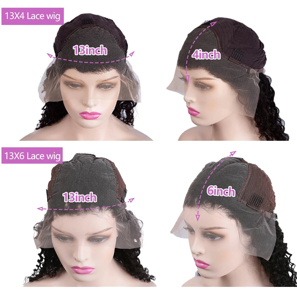 250 Density 40 Inch 13x6 HD Lace Frontal Wig Loose Wave Wig Human Hair Brazilian Loose Deep Wave Curly Wigs Human Hair For Women