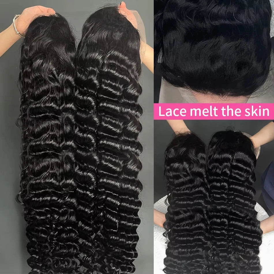 Loose Wave 250 Density 13x6 HD Lace Frontal Wigs Loose Waves Wig Human Hair Brazilian Loose Deep Wave 30 40 inch Wigs