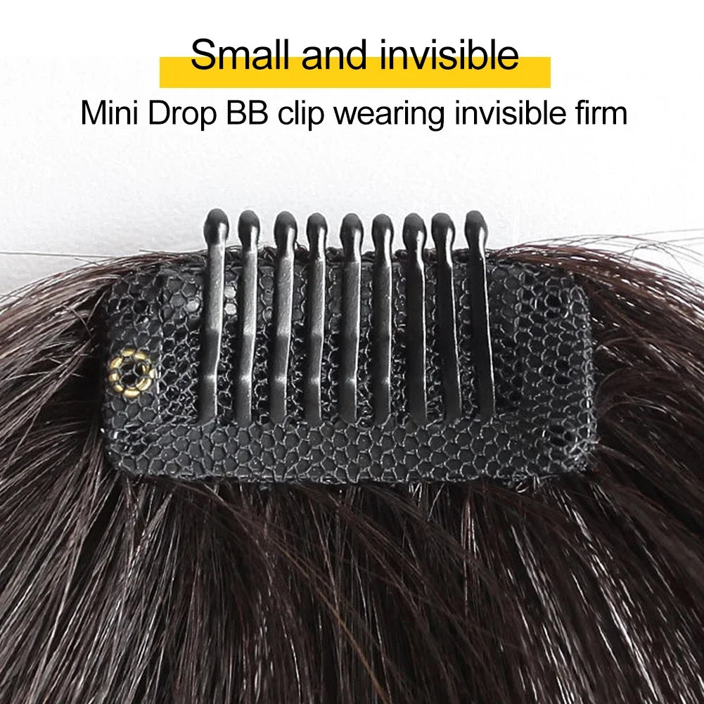 Fake Air Bangs Hair Clip-In Extension Synthetic Hair Fake Fringe Natural False Hairpiece Women Clip in Bangs Hair Styling Tools