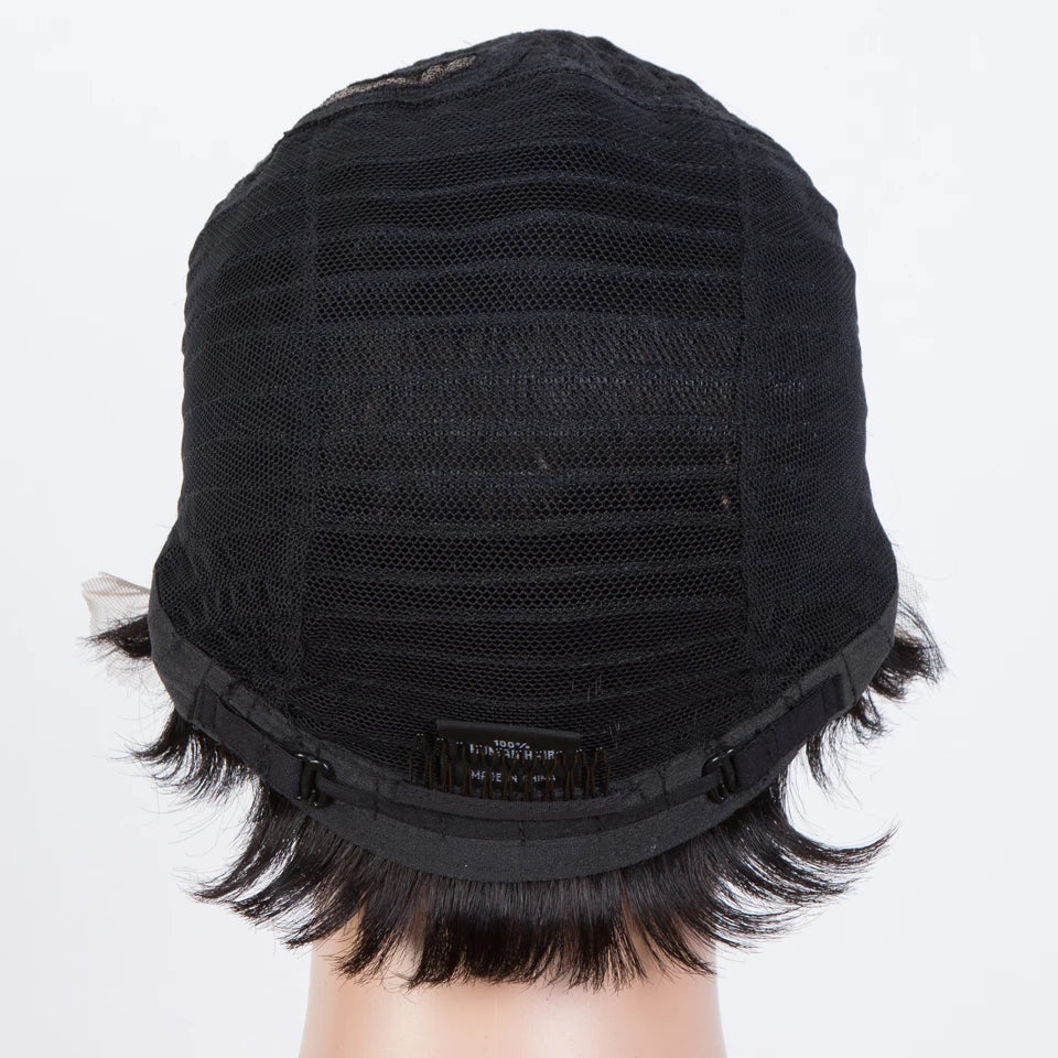 Lekker Wear to go Short Pixie Cut 13X6x1 Part Lace Front Human Hair Wigs For Women Glueless Brazilian Remy Hair Colored Bob Wigs