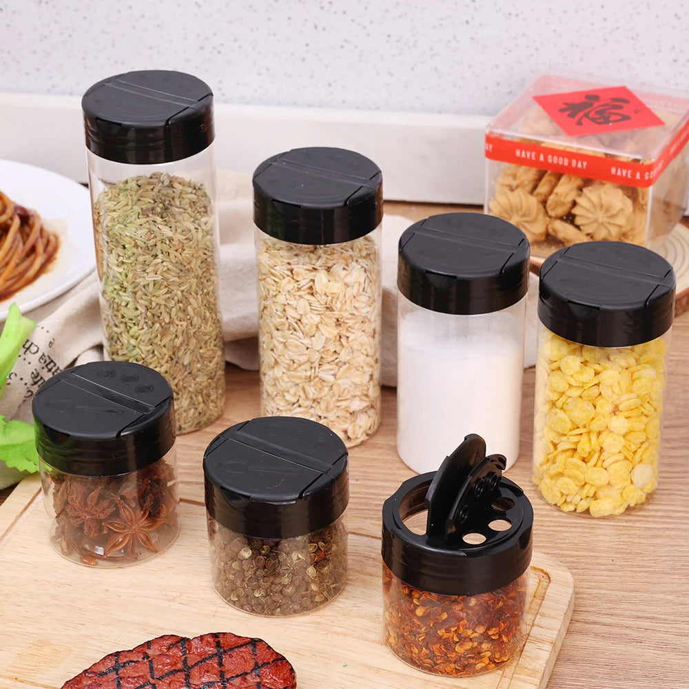 24-1PCS Transparent Seasoning Jars Reusable Large Empty Spice Condiment Storage Bottles Season Powder Containers Box For Kitchen