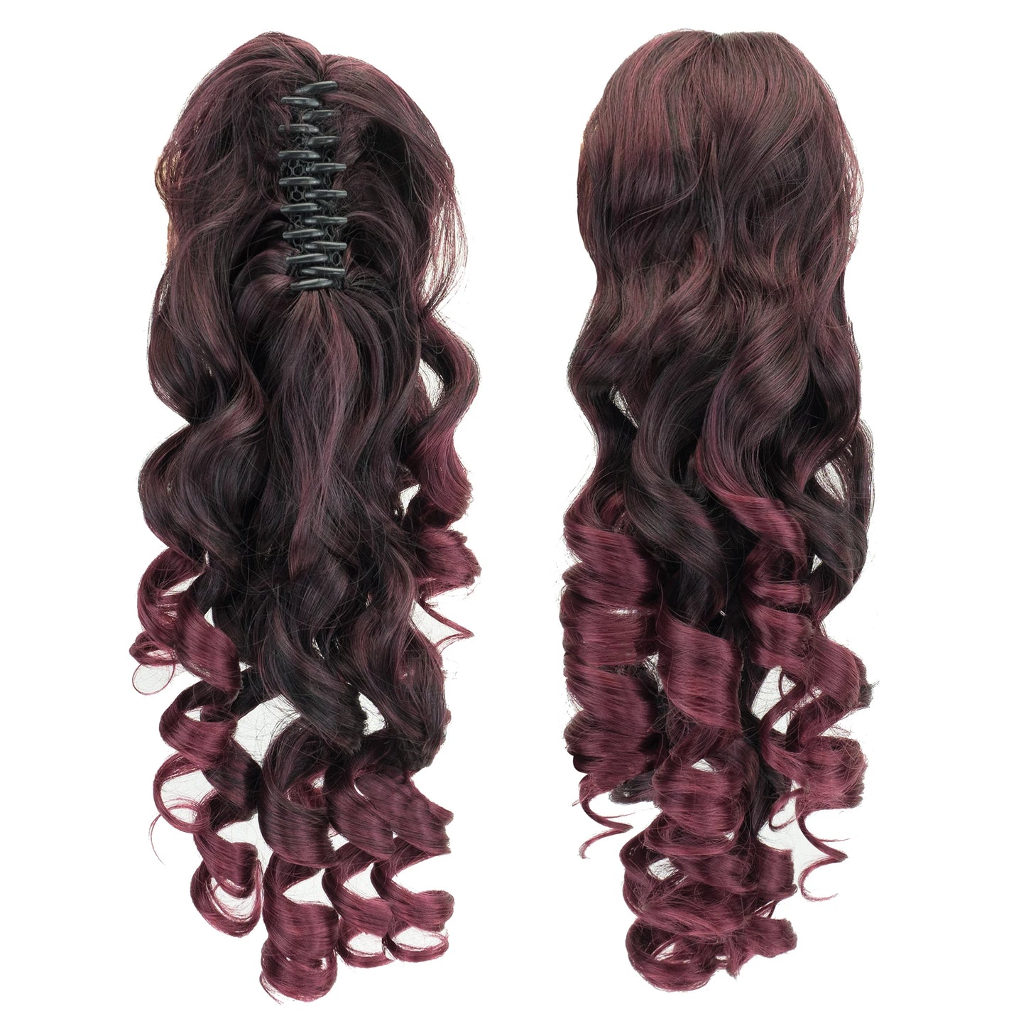 Soowee 60cm Long Black Blonde Curly Clip In Hair Extensions Pieces Pony Tail Synthetic Hair Claw Ponytail