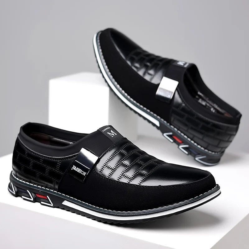 Men Business Casual Shoes Slip-on PU Leather Shoes Plus Size Formal Sneakers for Men Wedding Party Office Oxfords Dress Shoes