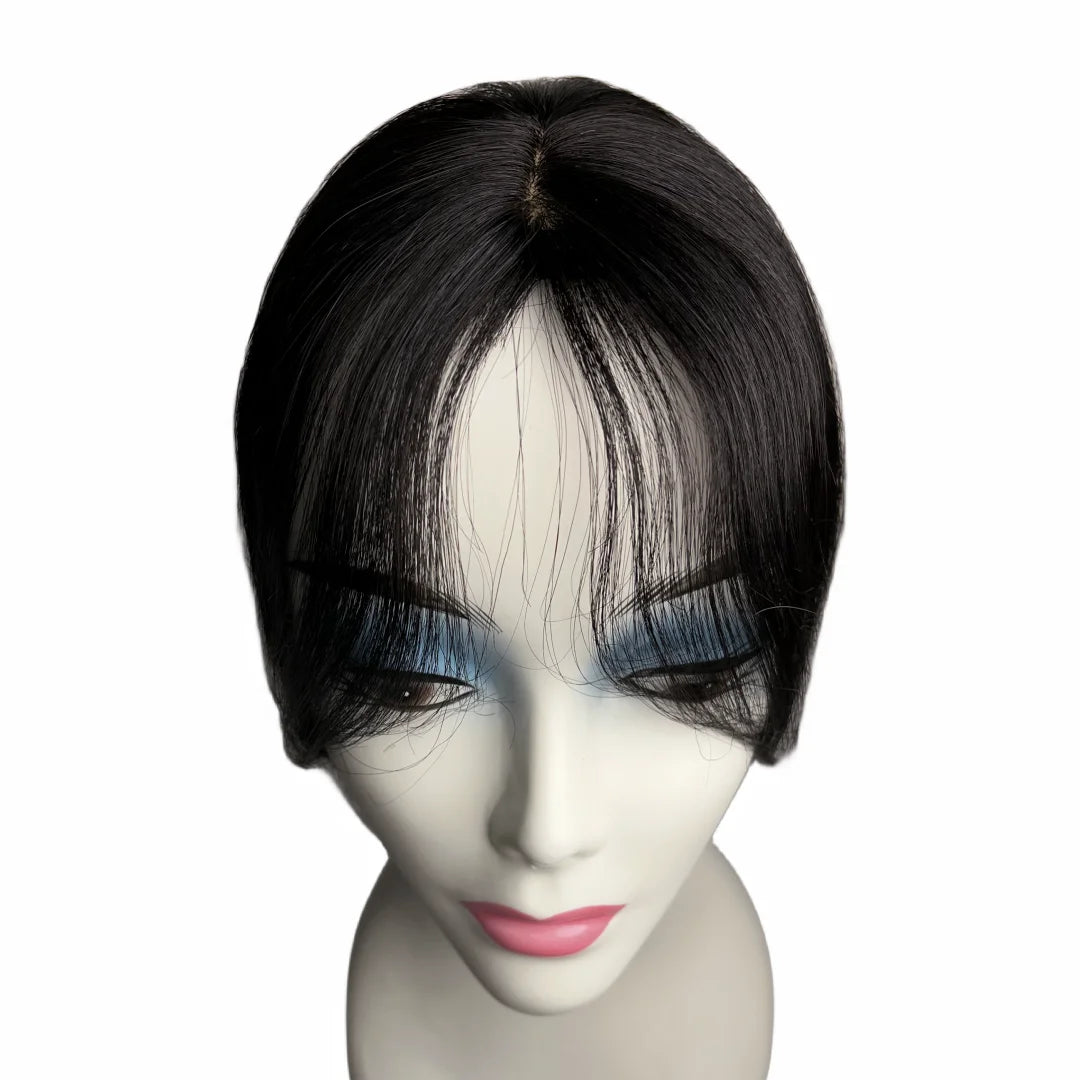 Natural Human Hair Bangs for Women 100% Real Human Hair Fringe Clips in Extensions Korean Side Bangs False Bangs