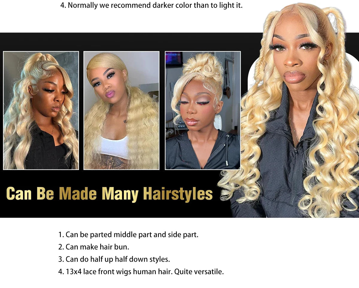 Body Wave 613 Hd Lace Frontal Wig 13x6 Human Hair Wigs 250 Density 13x4 Transparent Lace Honey Blonde Glueless Wigs For Women