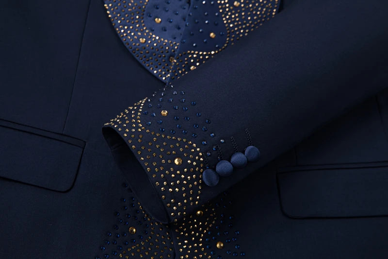 2024 High-grade Light Luxury Mens Suits Set 3 Pieces, Wedding Host Banquet Performance Party Blazer Dress with Pants Vest, S-3XL