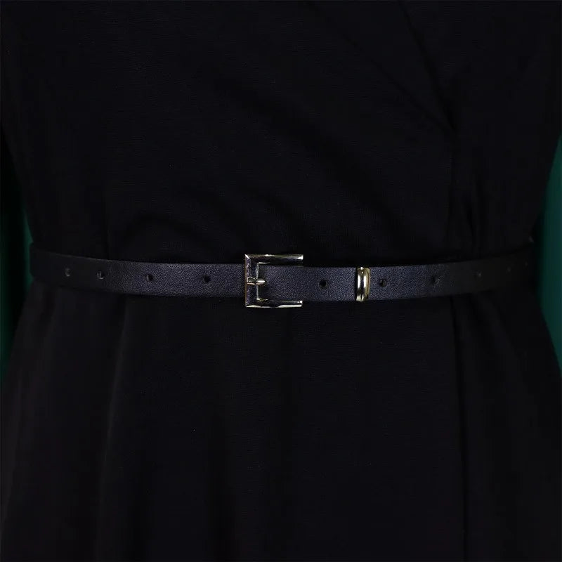 2025 Elegant Church Dresses for Women 3/4 Sleeve A Line With Waist Belt Classy Modest African Female Gowns Office Ladies Event