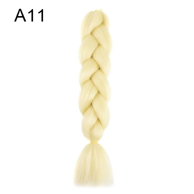 Synthetic Ombre Braiding Hair 24Inch 1Pack Pre Stretched Box Jumbo Colorful Crochet  Extensions for Women
