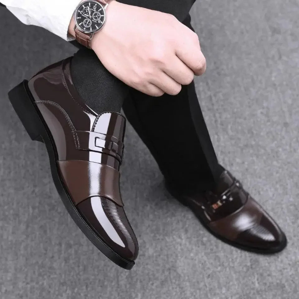 Luxury Men's Dress Shoes Elegant Mens Wedding Party High Quality Dress Shoes Social Man Dress Shoes Round Toe Office Men Loafers