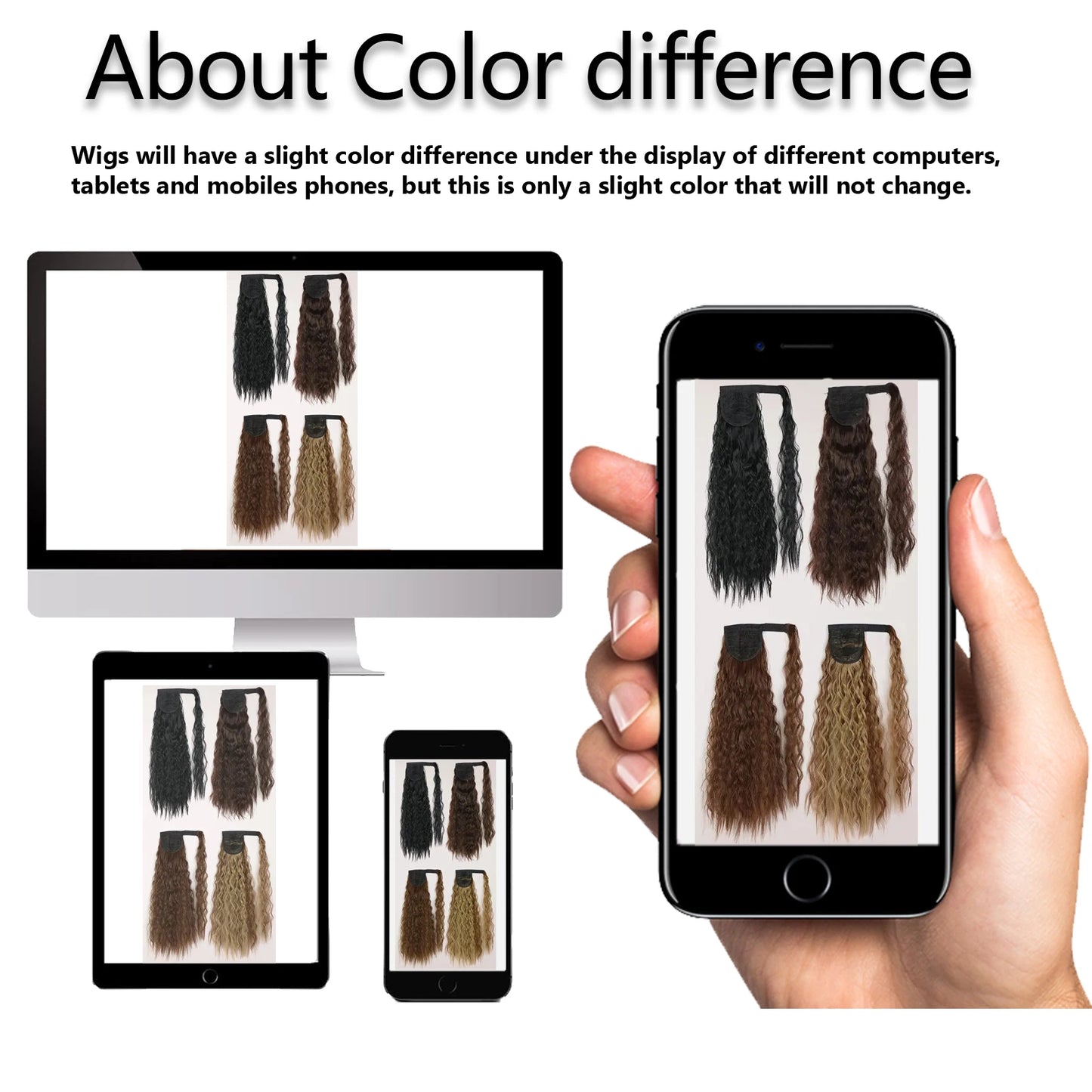 Tereshar Synthetic Corn Wave Ponytail Extension Clip in Long Wavy Curly Wrap Around Pony Tail Heat Resistant Hairpiece for Women