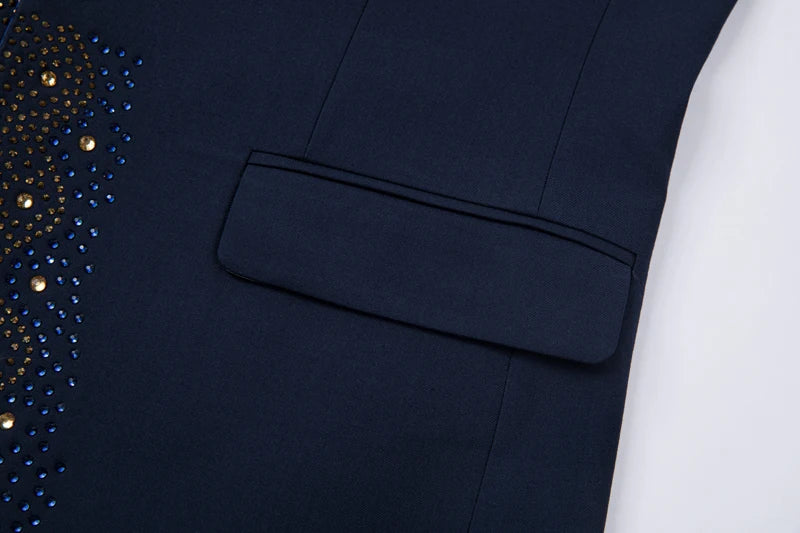 2024 High-grade Light Luxury Mens Suits Set 3 Pieces, Wedding Host Banquet Performance Party Blazer Dress with Pants Vest, S-3XL