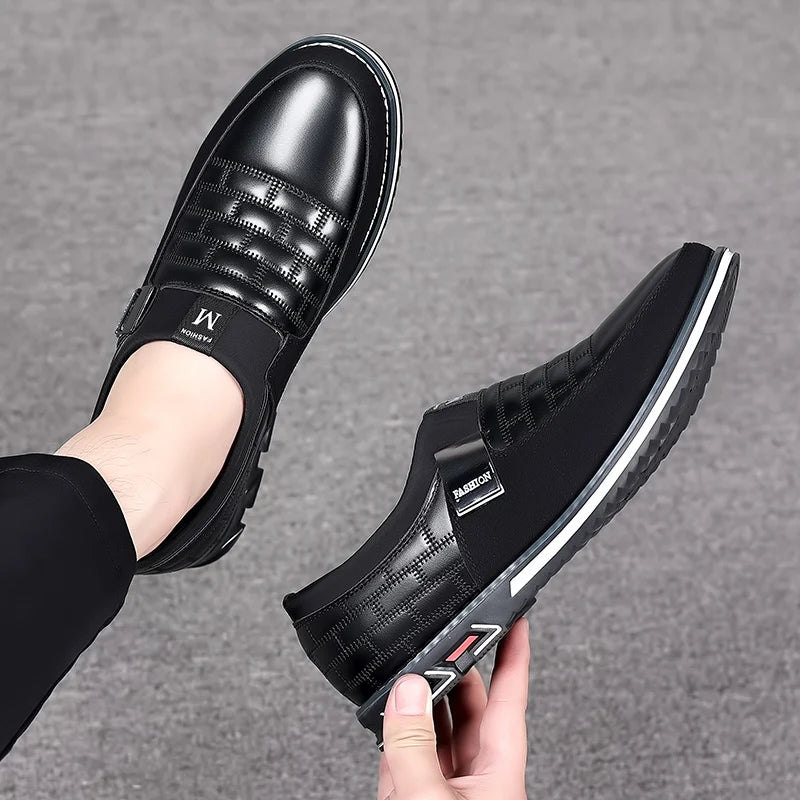 Men Business Casual Shoes Slip-on PU Leather Shoes Plus Size Formal Sneakers for Men Wedding Party Office Oxfords Dress Shoes