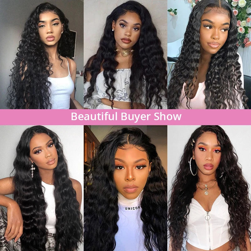 30 40 Inch Loose Deep Wave 13x6 HD Lace Frontal Human Hair Wig Transparent Curly 13x4 360 Human Hair Lace Front Wigs For Women