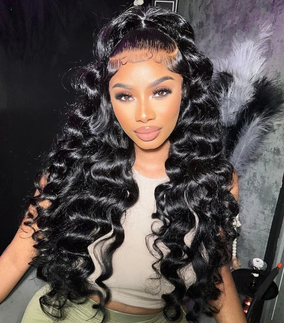 30 40 Inch Loose Deep Wave 13x6 HD Lace Frontal Human Hair Wig Transparent Curly 13x4 360 Human Hair Lace Front Wigs For Women