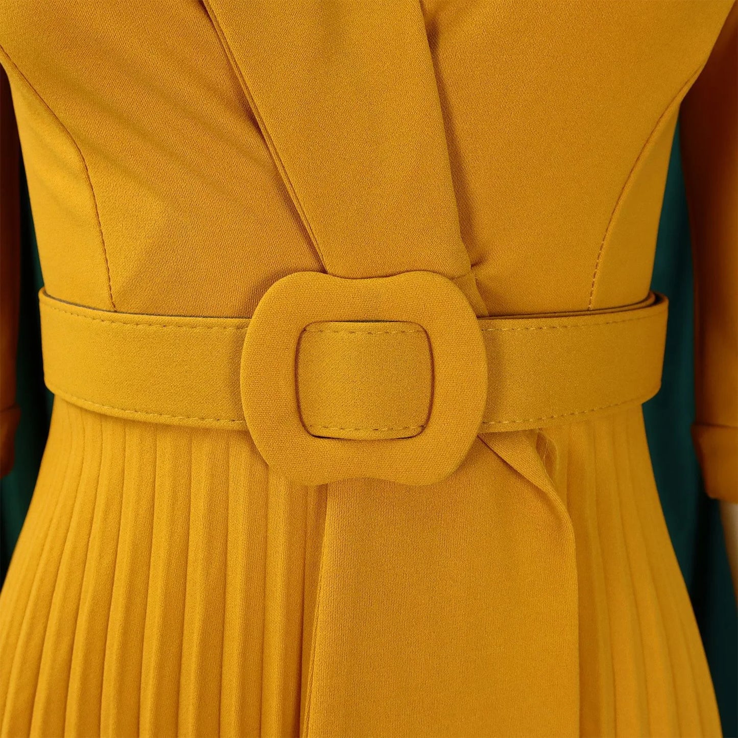 Elegant Office Ladies Dresses 2024 Autumn Fall Notched Collar Half Sleeve Belt Waisted Mid Calf Female Birthday Party Dress Midi