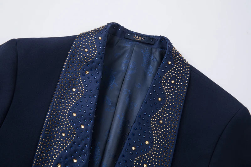 2024 High-grade Light Luxury Mens Suits Set 3 Pieces, Wedding Host Banquet Performance Party Blazer Dress with Pants Vest, S-3XL