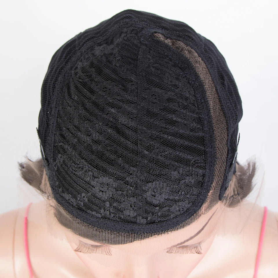 Lekker Wear to go Short Pixie Cut 13X6x1 Part Lace Front Human Hair Wigs For Women Glueless Brazilian Remy Hair Colored Bob Wigs