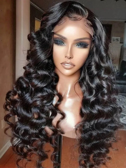 Loose Wave 250 Density 13x6 HD Lace Frontal Wigs Loose Waves Wig Human Hair Brazilian Loose Deep Wave 30 40 inch Wigs