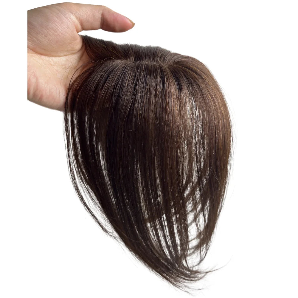 Natural Human Hair Bangs for Women 100% Real Human Hair Fringe Clips in Extensions Korean Side Bangs False Bangs