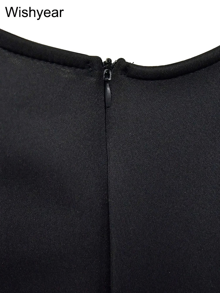 Sexy Flare Short Sleeve High Side Split Ruffles Bodycon Midi Dress Women Autumn Evening Wedding Party Birthday Vestidos Elegant