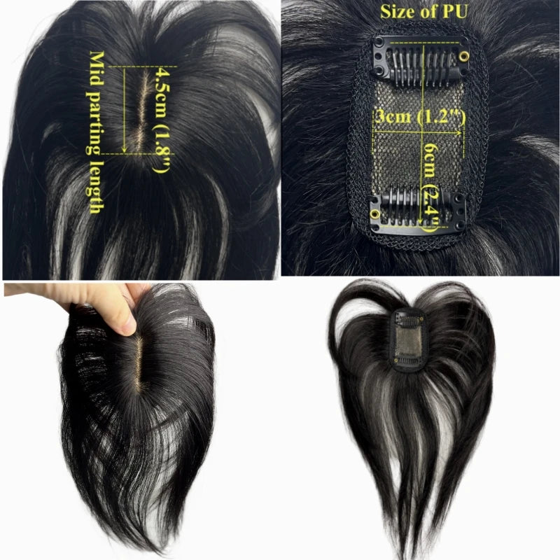 Natural Human Hair Bangs for Women 100% Real Human Hair Fringe Clips in Extensions Korean Side Bangs False Bangs