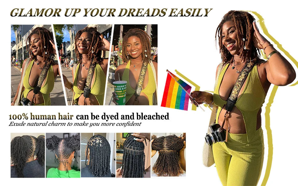 Afro Kinky Bulk Braiding Hair Extensions – Rebecca Fashion Lightweight, Natural Colors for African Braids & Casual Wear