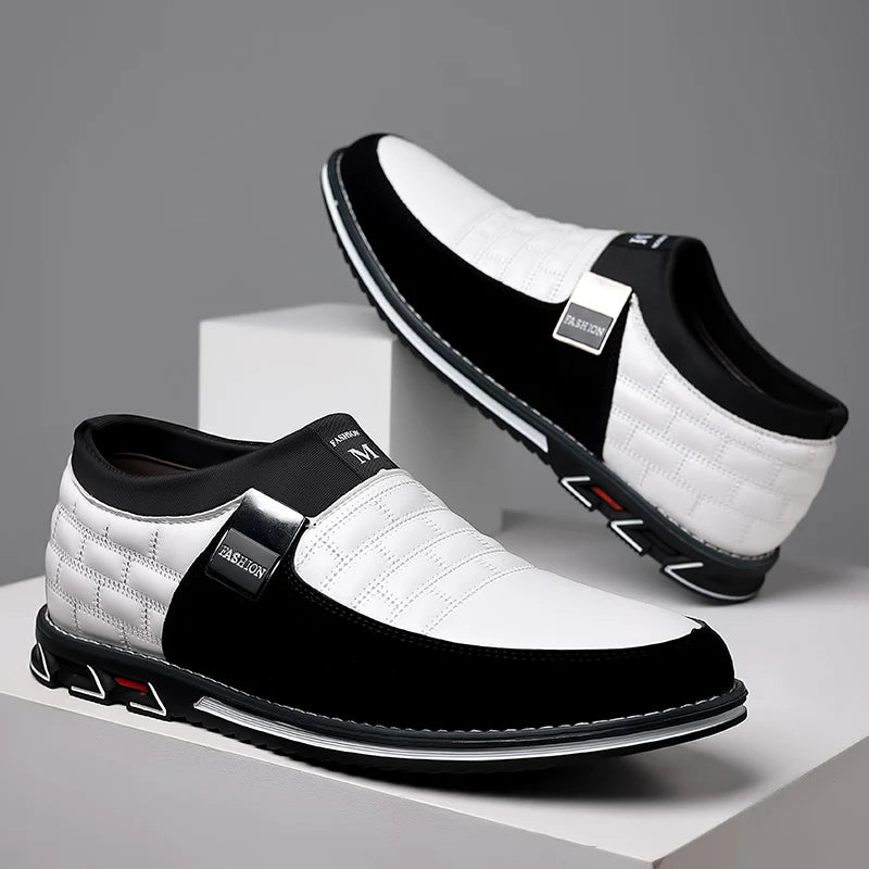 Men Business Casual Shoes Slip-on PU Leather Shoes Plus Size Formal Sneakers for Men Wedding Party Office Oxfords Dress Shoes