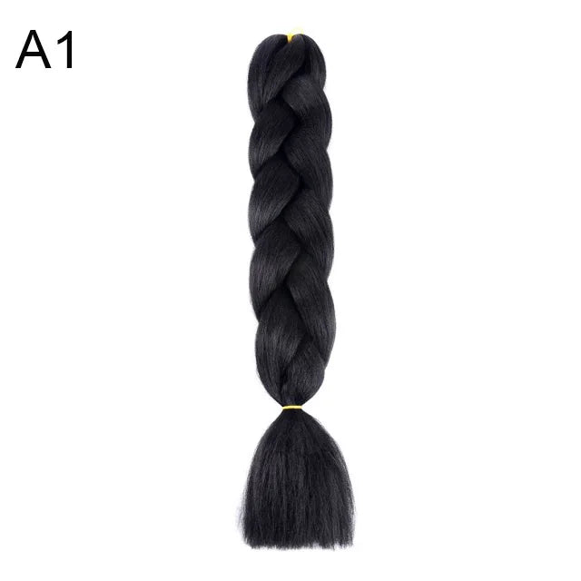 Synthetic Ombre Braiding Hair 24Inch 1Pack Pre Stretched Box Jumbo Colorful Crochet  Extensions for Women