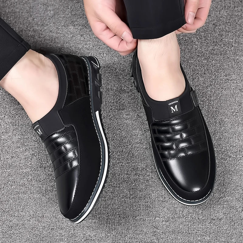 Men Business Casual Shoes Slip-on PU Leather Shoes Plus Size Formal Sneakers for Men Wedding Party Office Oxfords Dress Shoes