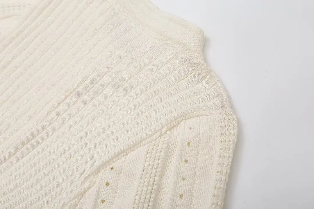 Elegant Knitted Patchwork Midi Dress Women's Short Sleeve High Waist Casual Single-Breasted Curvy Dresses Summer Black Apricot