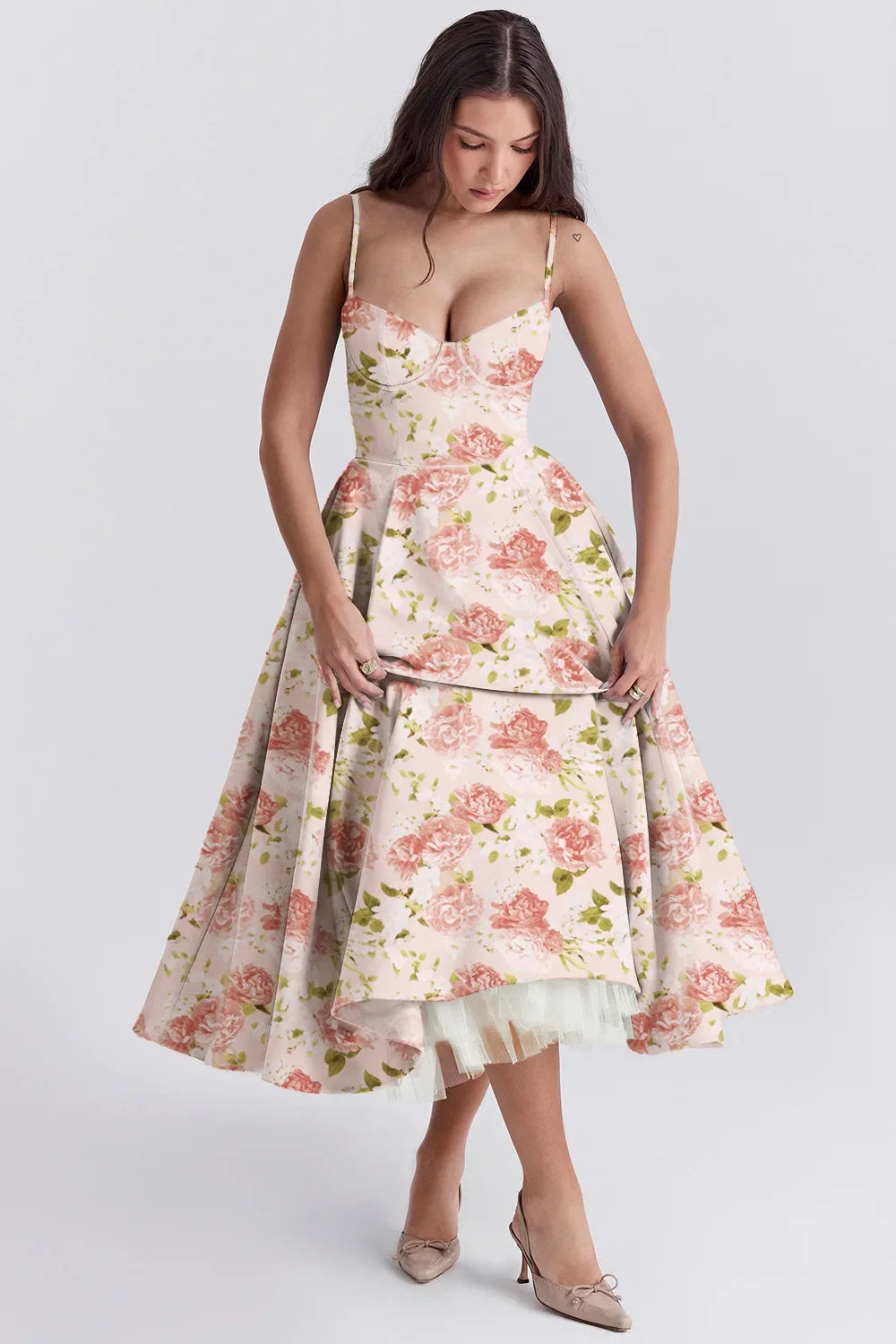 Women Elegant Temperament A-Line Long  European And American Dress Princess Dress 2025 New Arrival