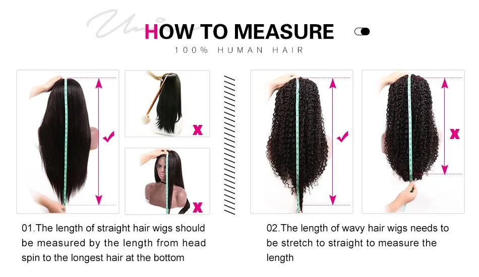 UNice Hair Drawstring Cap Kinky Straight V Part Wig & U Part Wig EasiContour 100% Human Hair Wigs No Glue Small Head Friendly