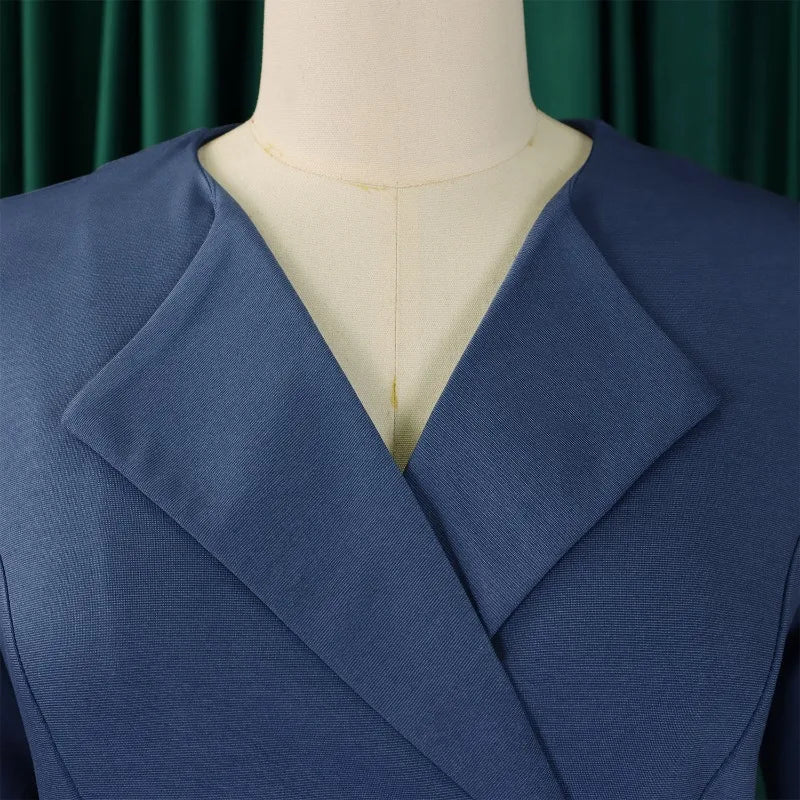 2025 Elegant Church Dresses for Women 3/4 Sleeve A Line With Waist Belt Classy Modest African Female Gowns Office Ladies Event